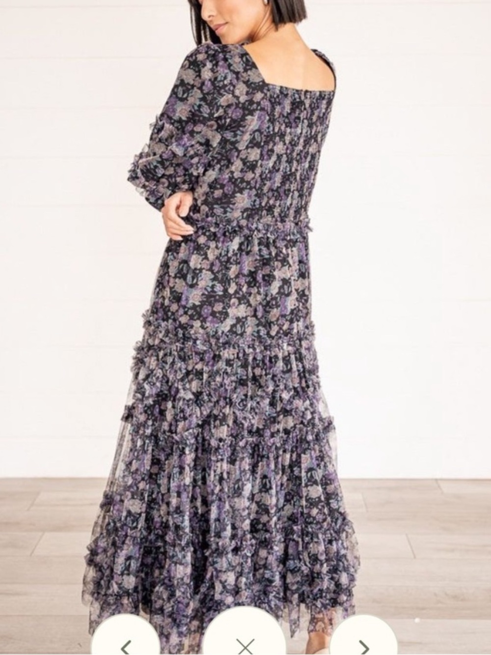 Ivy City Co Catherine Midi Maxi Dress Ruffle Floral Long Sleeve Modest - Picture 3 of 9